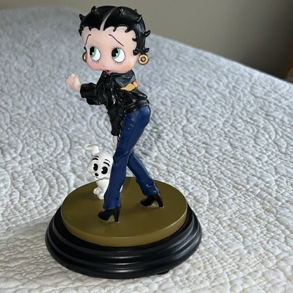 2001 Betty Boop Hitchhiker Harley Biker w/ Pugsley Character Collectibles #11376 - Picture 3 of 8
